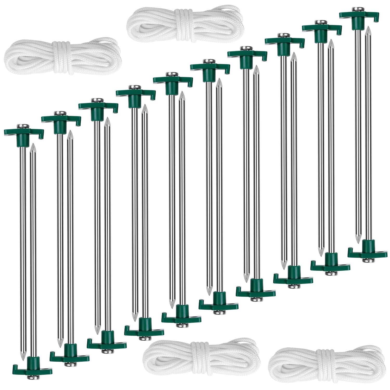 20-Piece: 9.8-Inch Tent Pegs Ropes Set DailySale