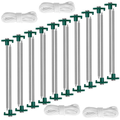 20-Piece: 9.8-Inch Tent Pegs Ropes Set DailySale