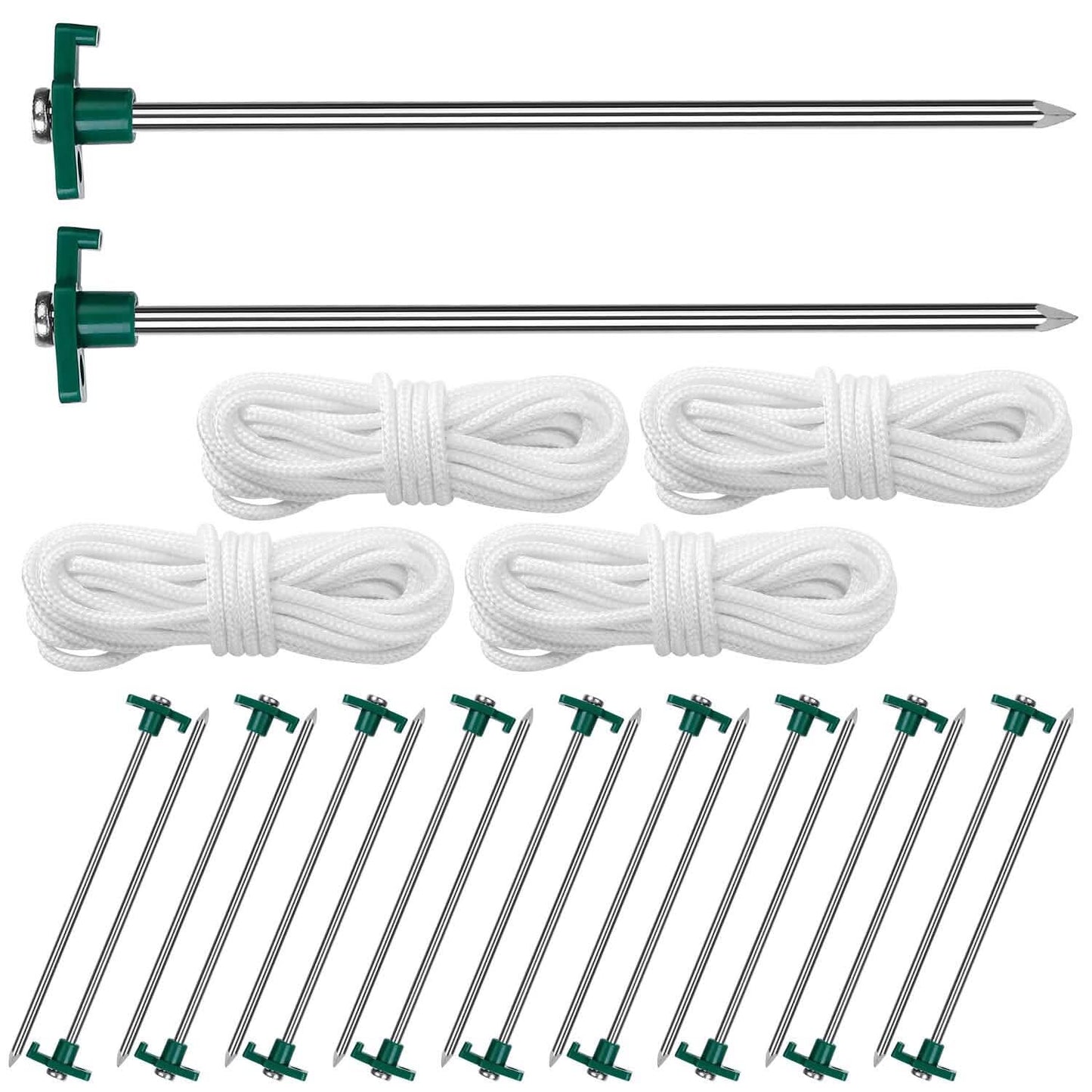 20-Piece: 9.8-Inch Tent Pegs Ropes Set DailySale