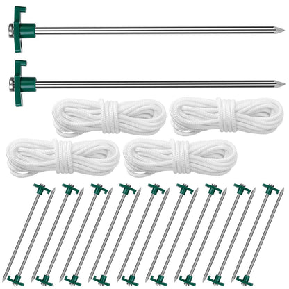 20-Piece: 9.8-Inch Tent Pegs Ropes Set DailySale