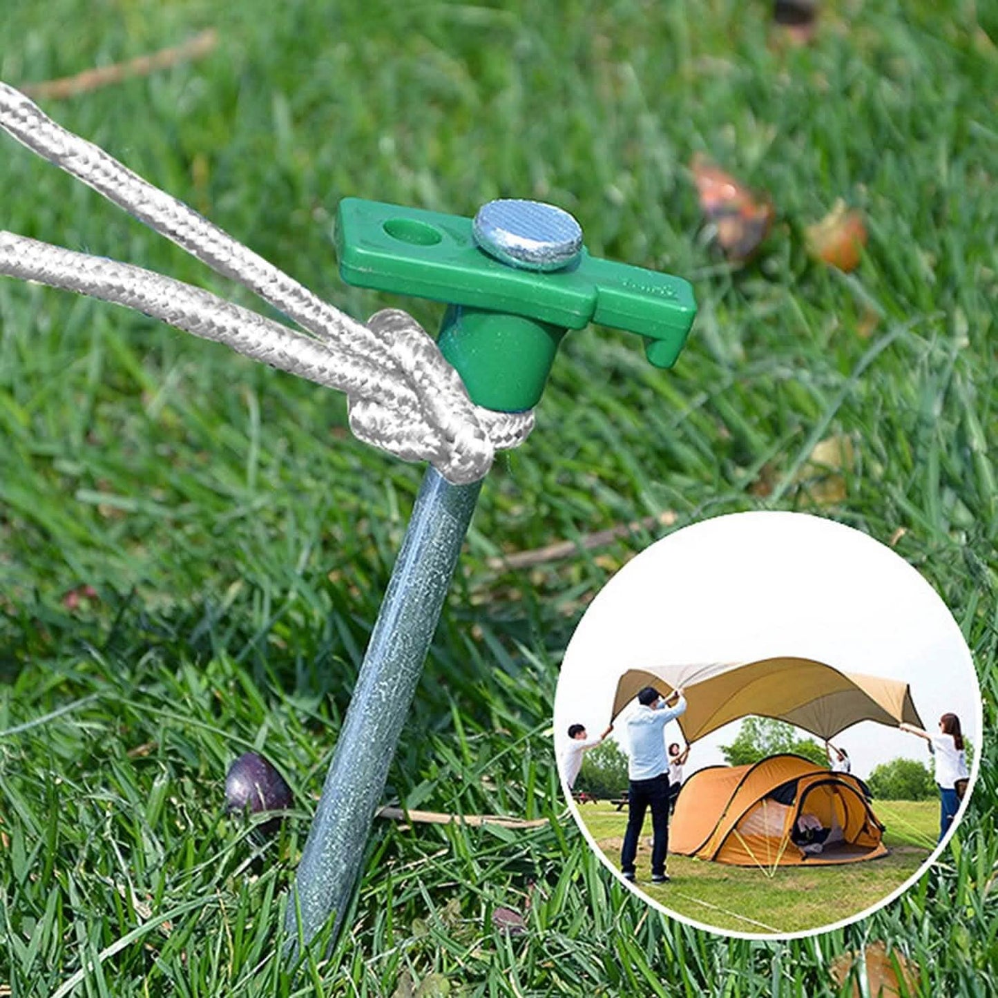 20-Piece: 9.8-Inch Tent Pegs Ropes Set DailySale