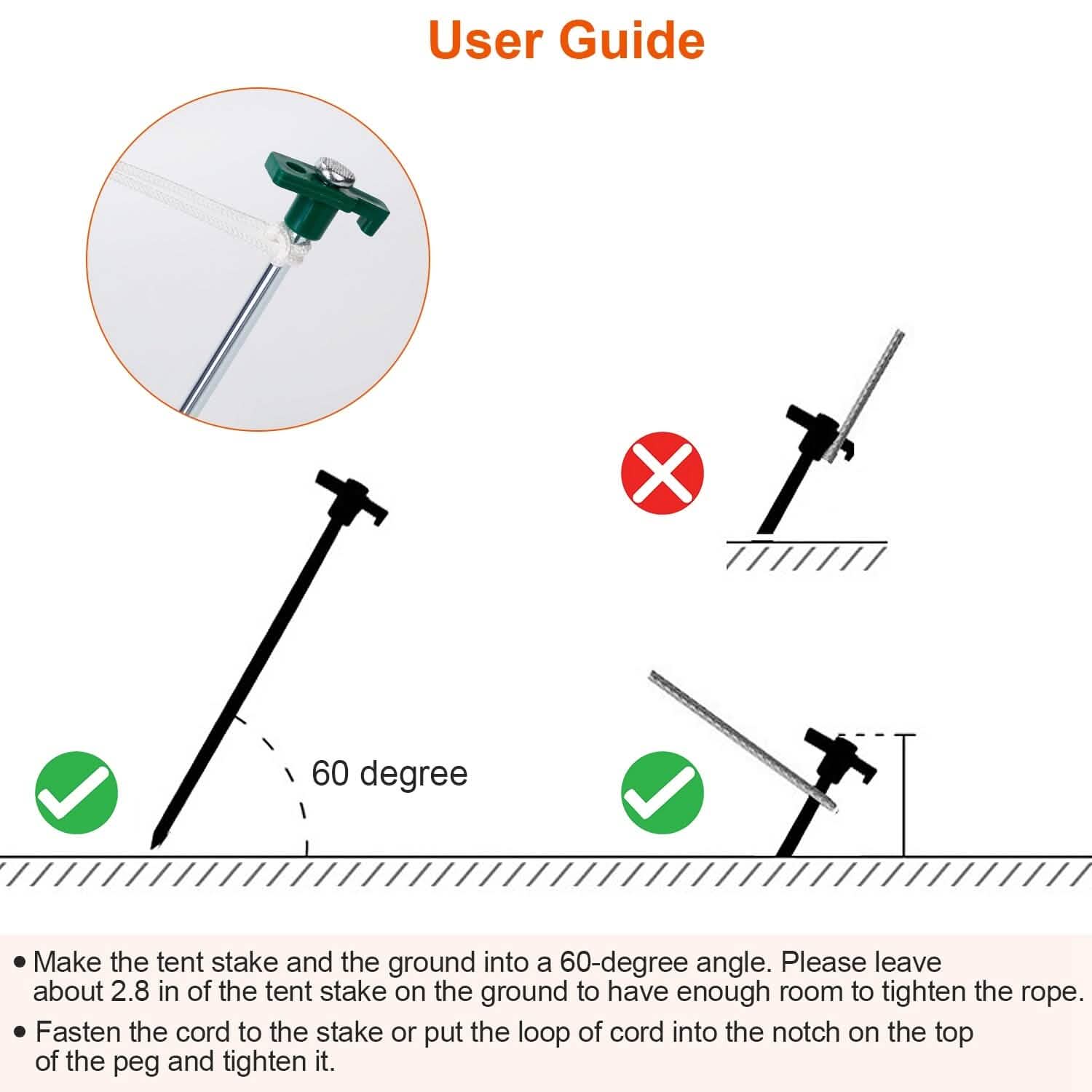 20-Piece: 9.8-Inch Tent Pegs Ropes Set DailySale