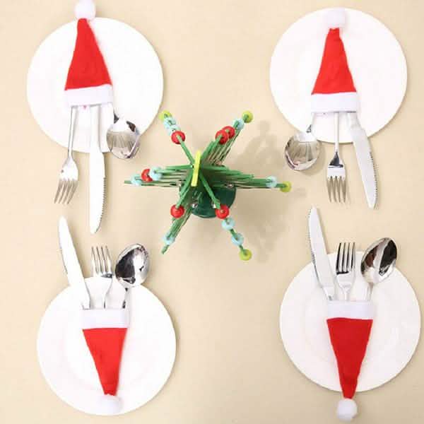 20-Piece: Christmas Santa Hat Silverware Storage Bag DailySale