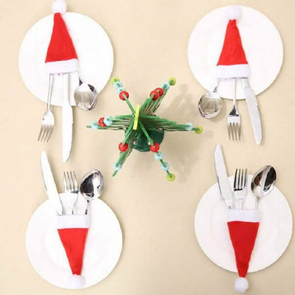 20-Piece: Christmas Santa Hat Silverware Storage Bag DailySale
