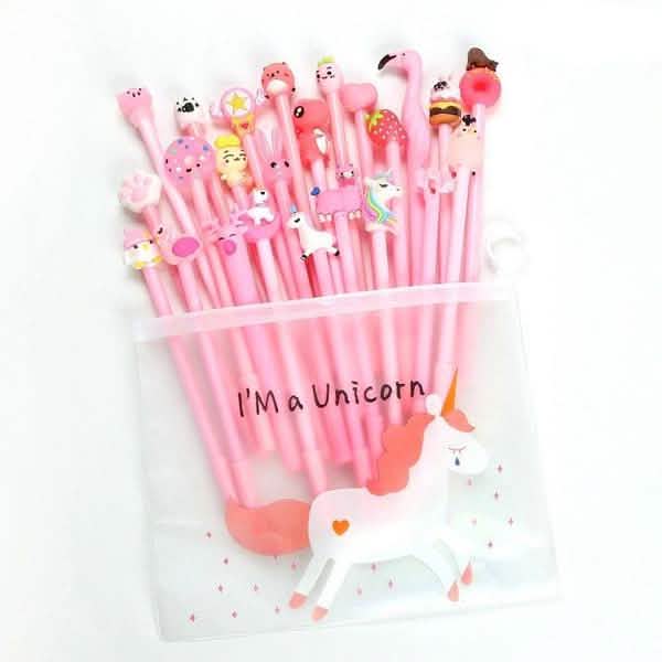 20-Piece: Cute Gel Cartoon Pen Set DailySale