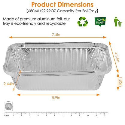 20-Piece: Disposable Aluminum Foil Pans DailySale
