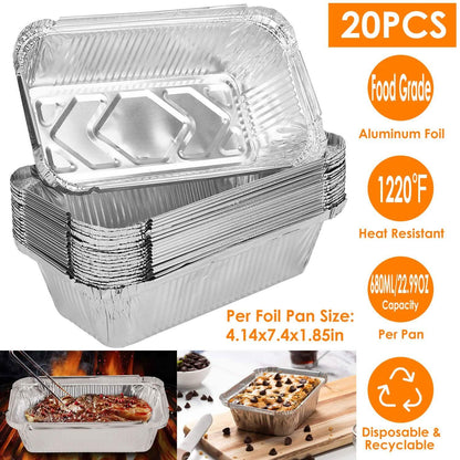 20-Piece: Disposable Aluminum Foil Pans DailySale