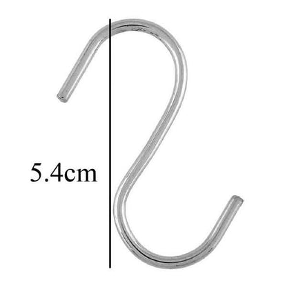 20-Piece: Household Holder Kitchen Stainless Steel S Shaped Hooks DailySale