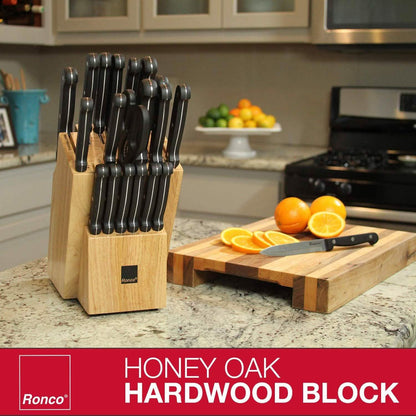 20-Piece: Professional Kitchen Knife Set with Knife Block DailySale