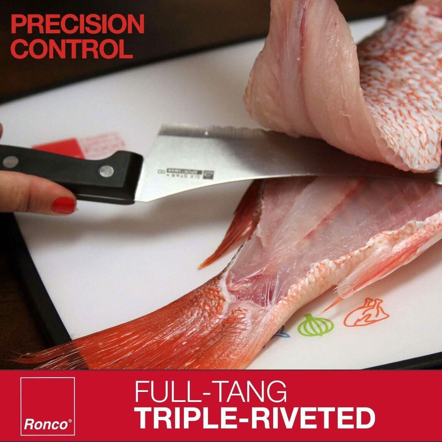 20-Piece: Ronco Full-Tang Handle Professional Kitchen Knife Set DailySale