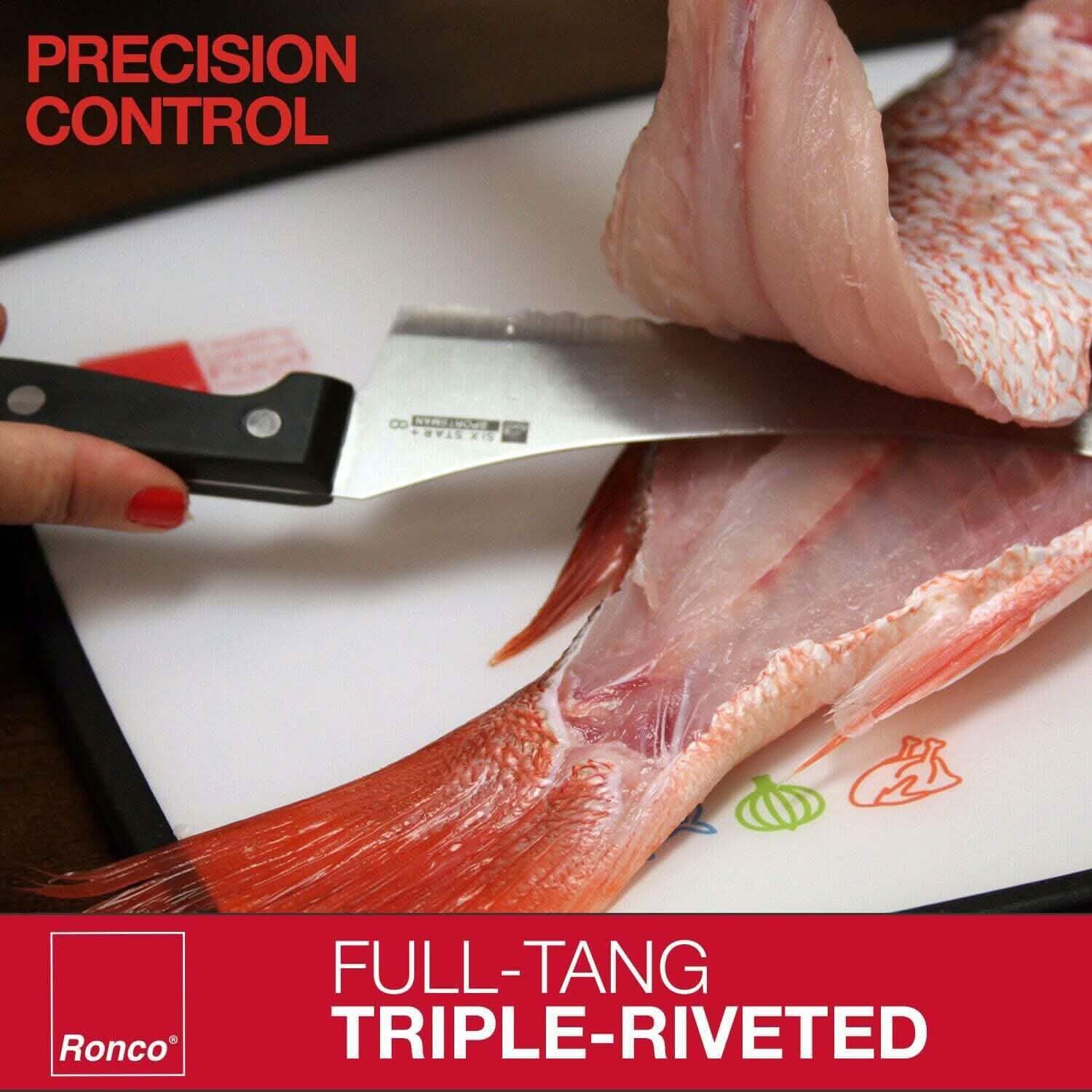 20-Piece: Ronco Full-Tang Handle Professional Kitchen Knife Set DailySale
