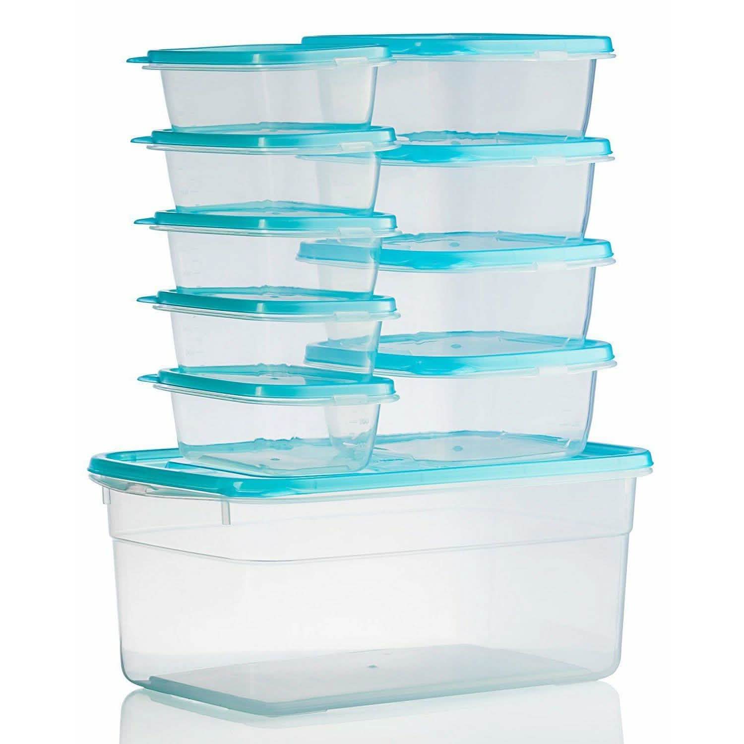 20-Piece Set: Chef's Star BPA-Free Reusable Microwavable Meal Prep Containers DailySale
