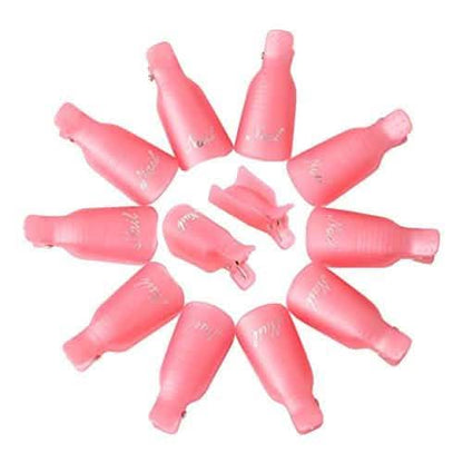 20-Piece Set: Plastic Acrylic Nail Art Soak Off Cap Clip UV Gel Polish Remover Wrap Tool DailySale