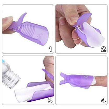 20-Piece Set: Plastic Acrylic Nail Art Soak Off Cap Clip UV Gel Polish Remover Wrap Tool DailySale