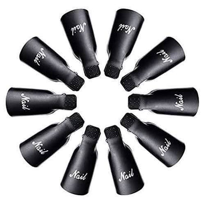 20-Piece Set: Plastic Acrylic Nail Art Soak Off Cap Clip UV Gel Polish Remover Wrap Tool DailySale
