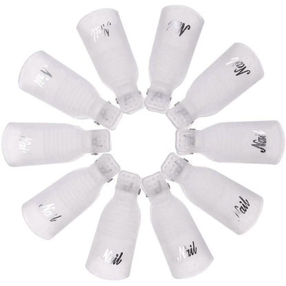 20-Piece Set: Plastic Acrylic Nail Art Soak Off Cap Clip UV Gel Polish Remover Wrap Tool DailySale