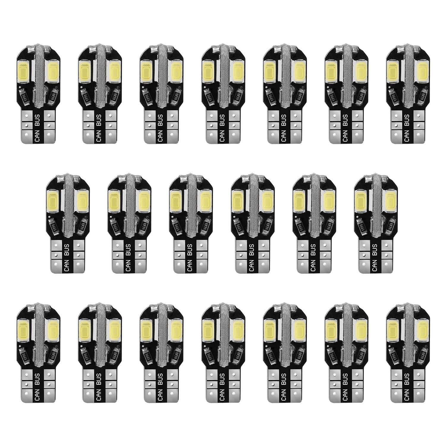 20-Piece: T10 SMD5730 LED Light Bulbs DailySale