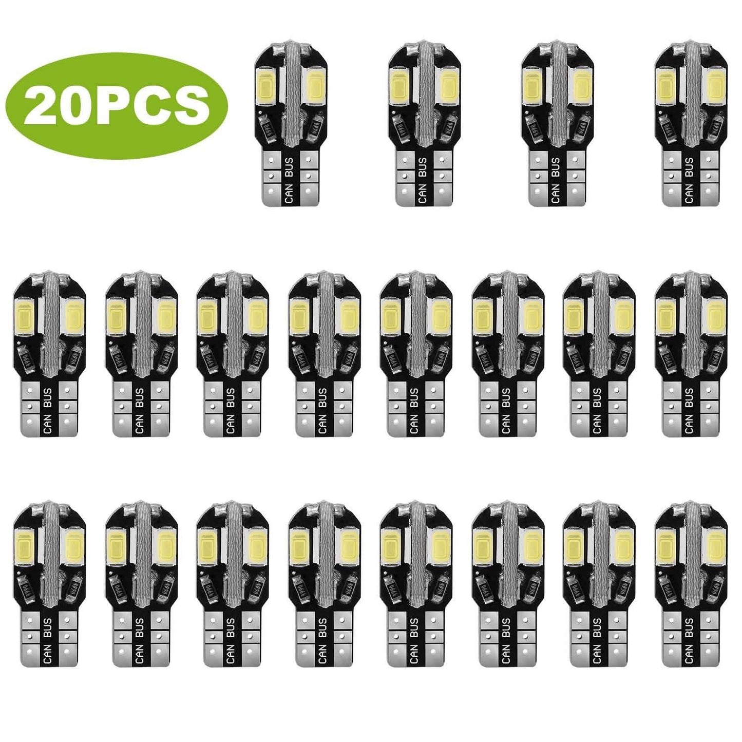 20-Piece: T10 SMD5730 LED Light Bulbs DailySale