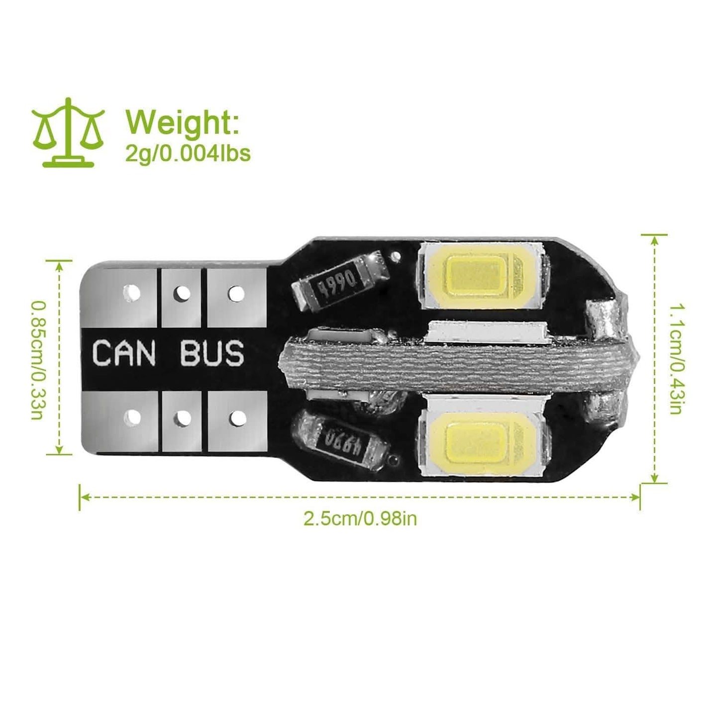 20-Piece: T10 SMD5730 LED Light Bulbs DailySale