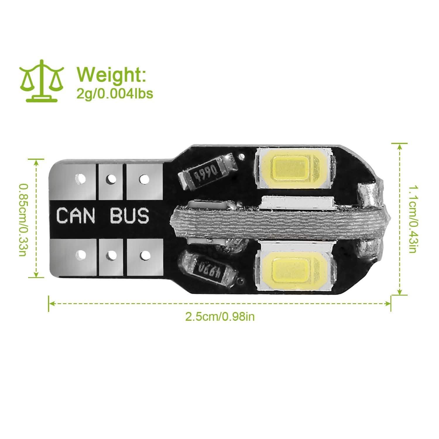 20-Piece: T10 SMD5730 LED Light Bulbs DailySale