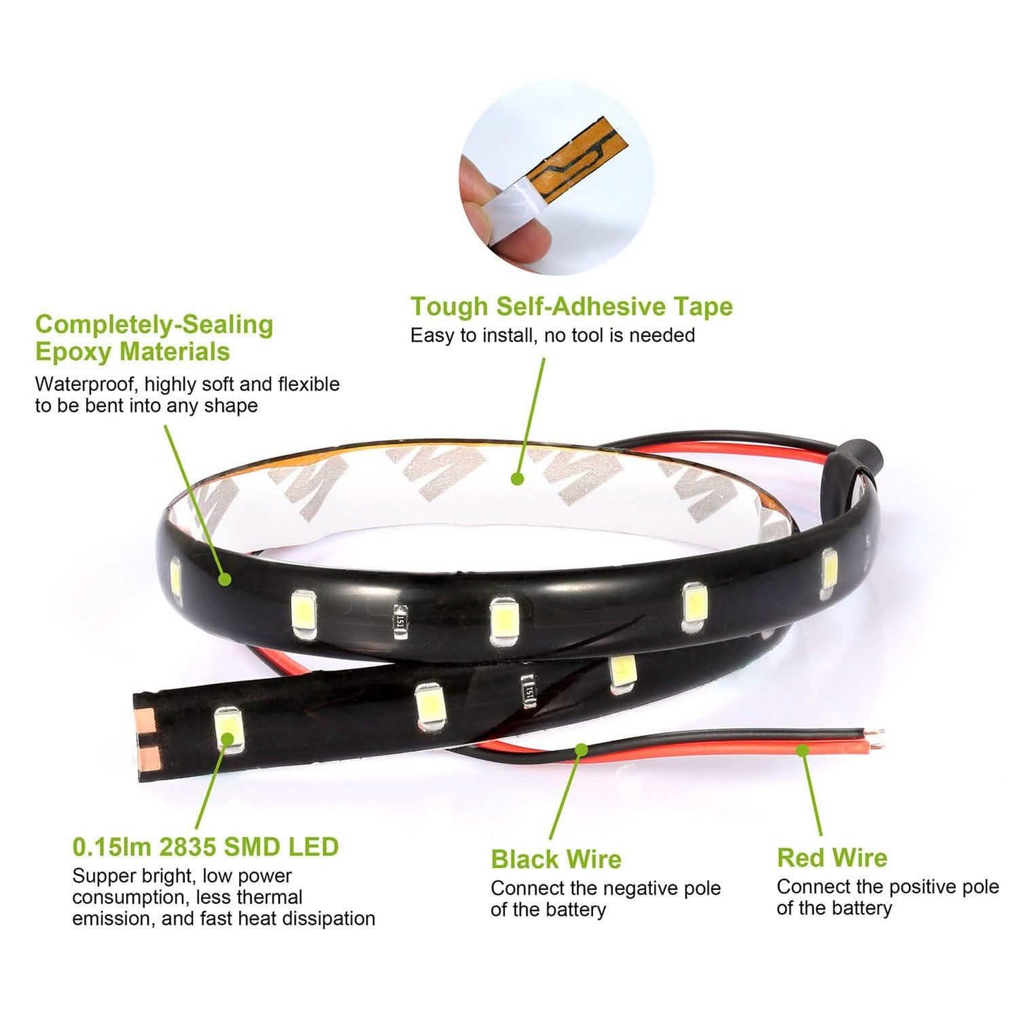 20-Pieces: 12V Auto-LED Light Strip DailySale