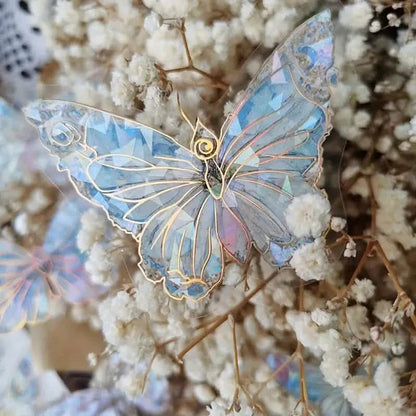 20-Pieces: Ice Crystal Laser Butterfly Decorative PET Stickers DailySale