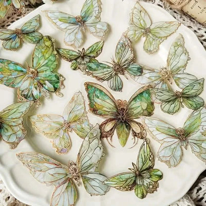 20-Pieces: Ice Crystal Laser Butterfly Decorative PET Stickers DailySale