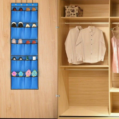 20 Pocket: Over the Door Shoe Rack Organizer DailySale