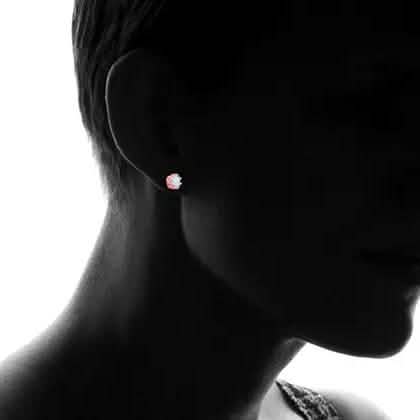 2.00 CTW Genuine Opal Crown Stud Earrings DailySale