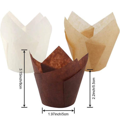 200-Piece:Tulip Cupcake Baking Cups DailySale