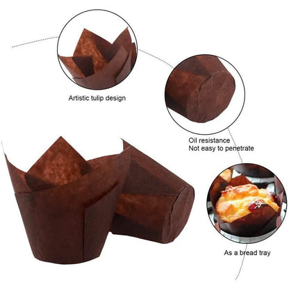 200-Piece:Tulip Cupcake Baking Cups DailySale