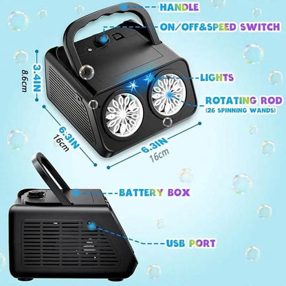 20000+ Bubbles Electric Bubble Machine with 2 Fans DailySale