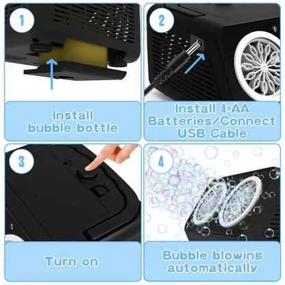 20000+ Bubbles Electric Bubble Machine with 2 Fans DailySale