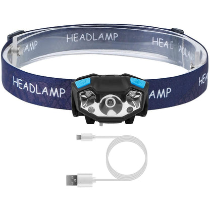 20000LM LED Headlamp USB Rechargeable Wave Motion Sensor Headlight DailySale