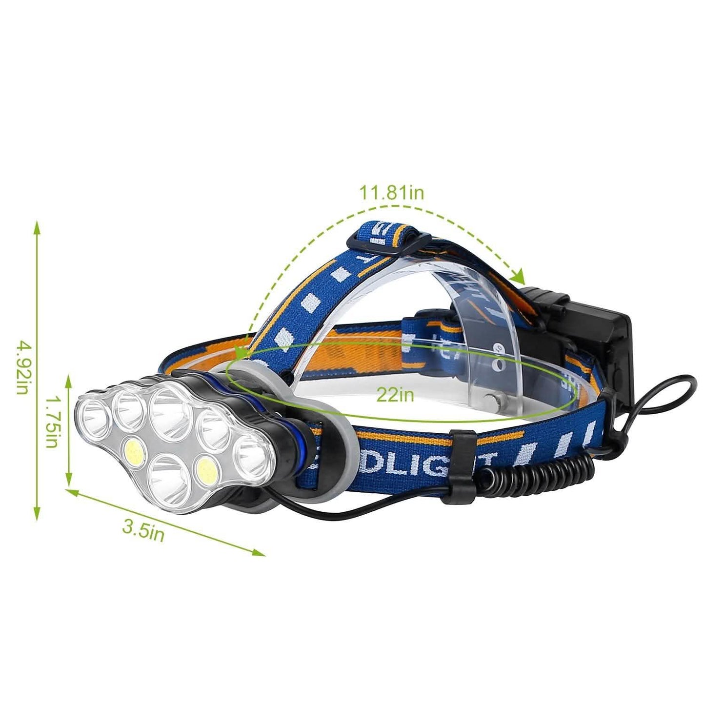 20000LM Rechargeable LED Headlamp with 8 Lighting Modes DailySale