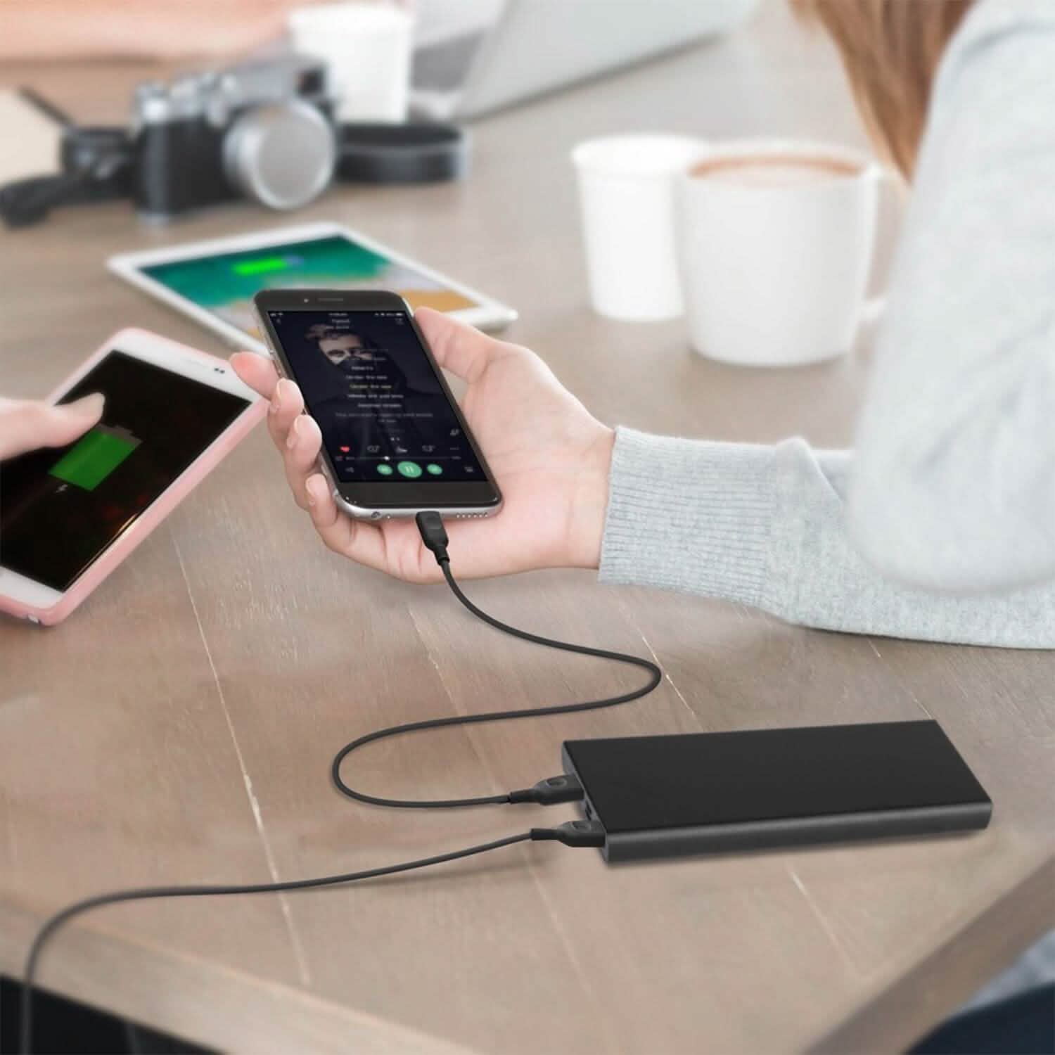 20000mAh Power Bank Portable External Battery Pack with Dual USB Output Ports Type C Micro USB Input DailySale