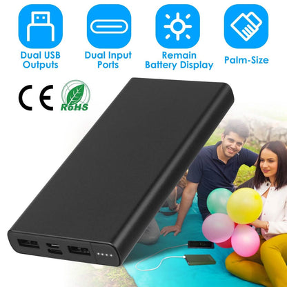 20000mAh Power Bank Portable External Battery Pack with Dual USB Output Ports Type C Micro USB Input DailySale