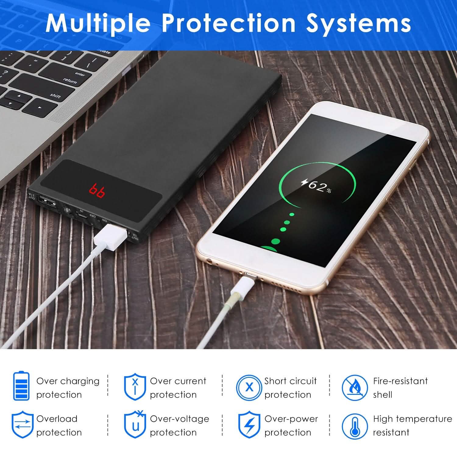 20,000mAh Power Bank Ultra-thin External Battery Pack DailySale