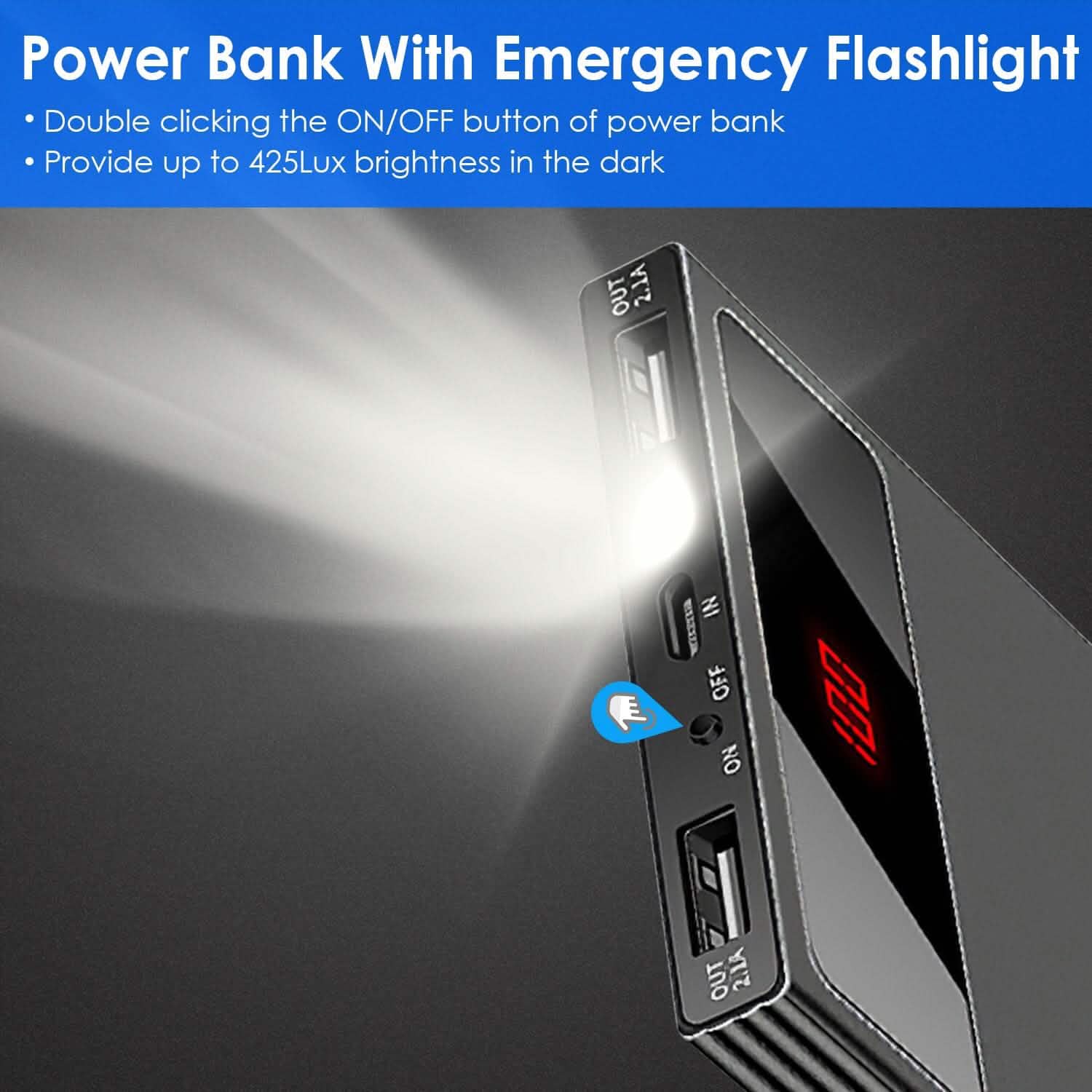 20,000mAh Power Bank Ultra-thin External Battery Pack DailySale
