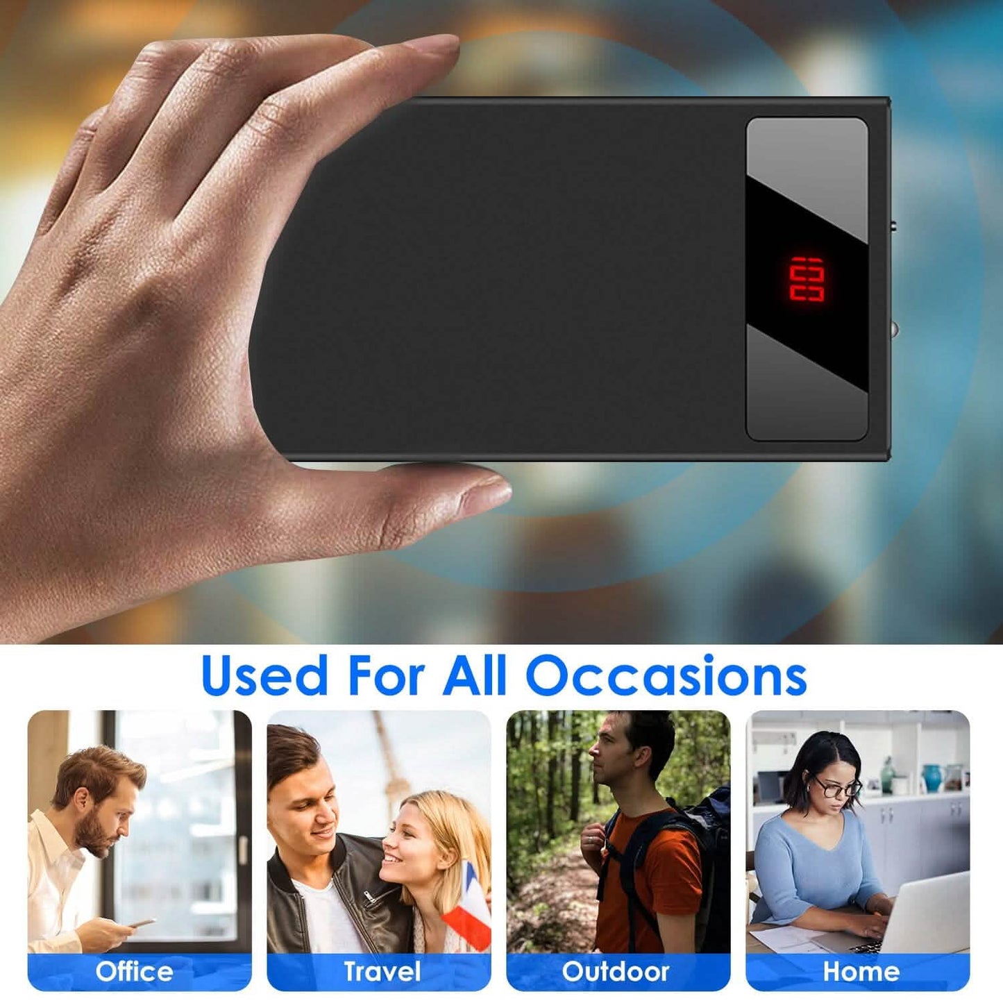 20,000mAh Power Bank Ultra-thin External Battery Pack DailySale
