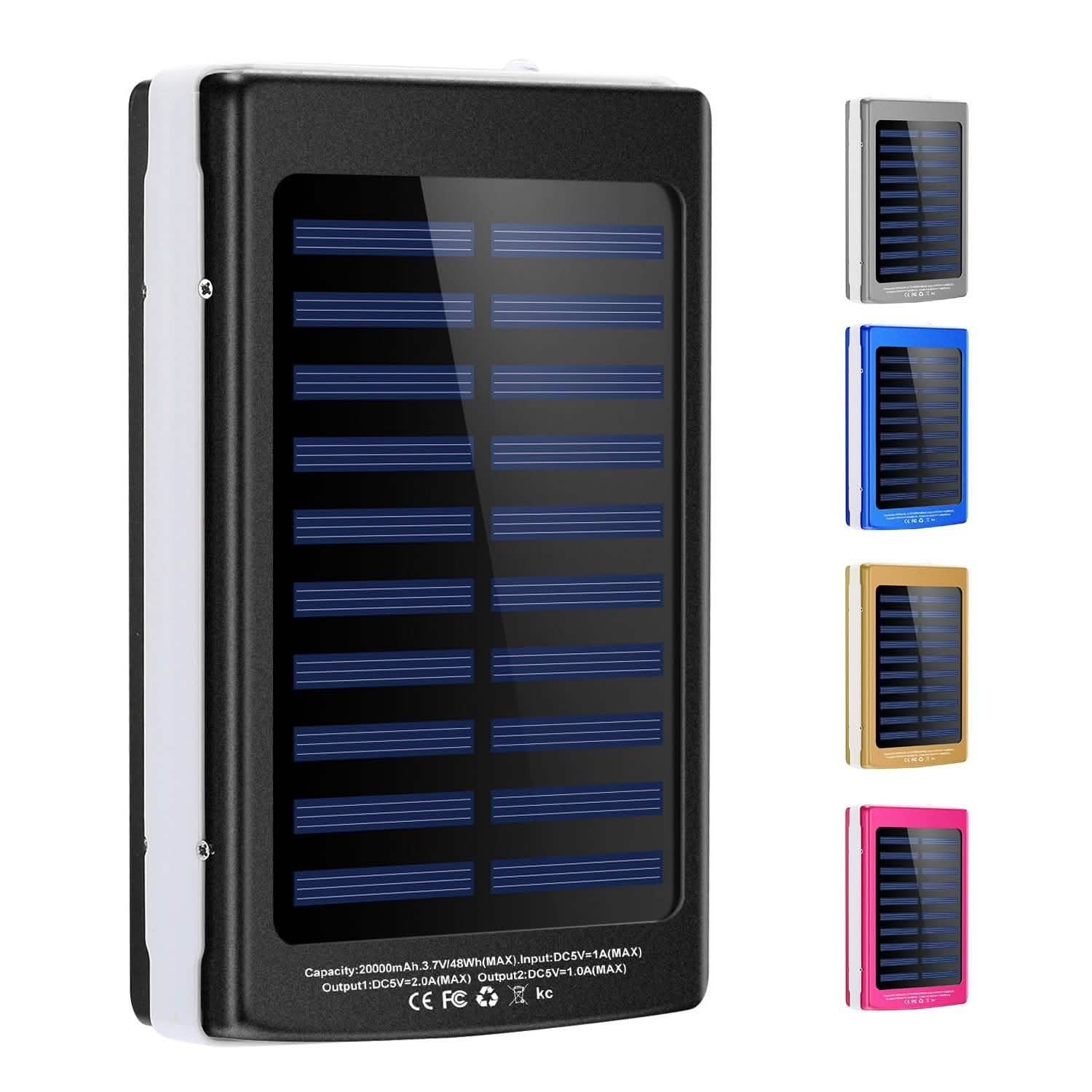 20,000mAh Solar Power Bank DailySale