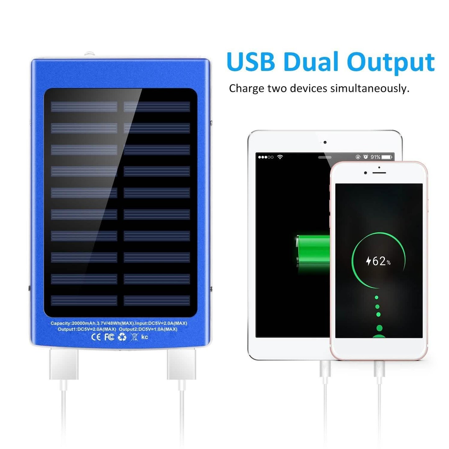 20,000mAh Solar Power Bank DailySale
