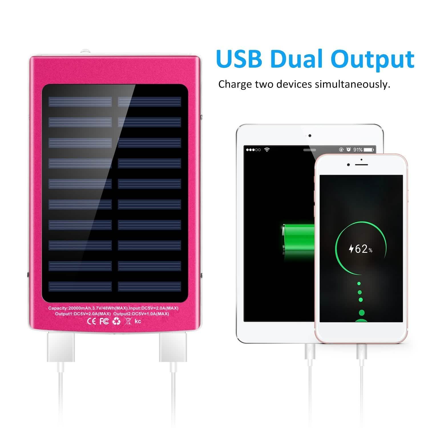20,000mAh Solar Power Bank DailySale