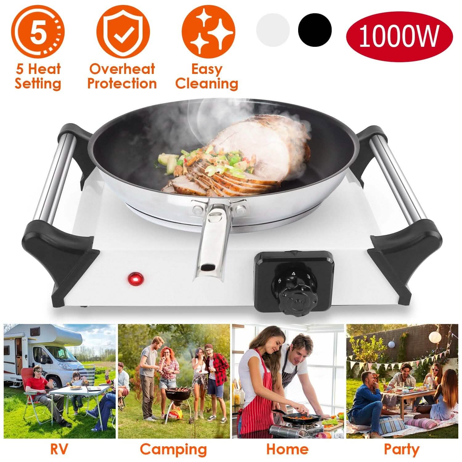 2000W Electric Burner Portable Coil Heating Hot Plate Stove Countertop DailySale