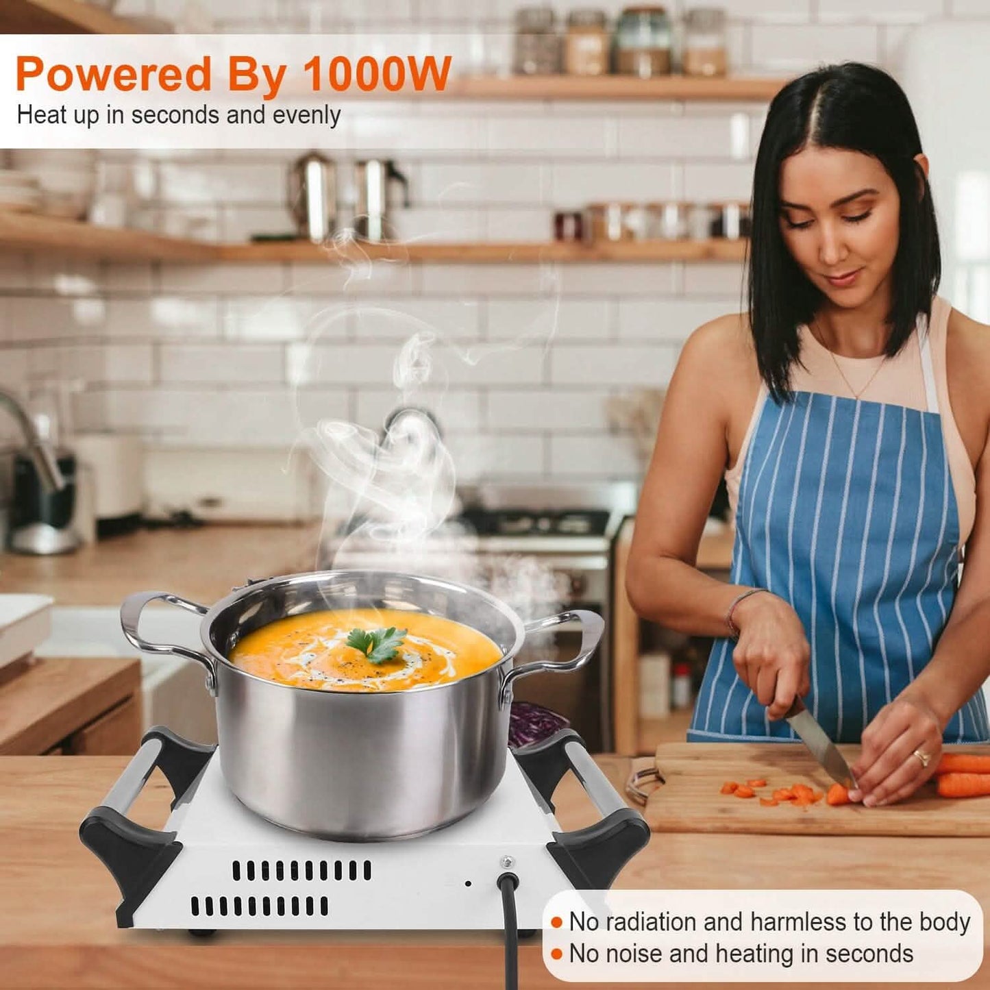 2000W Electric Burner Portable Coil Heating Hot Plate Stove Countertop DailySale