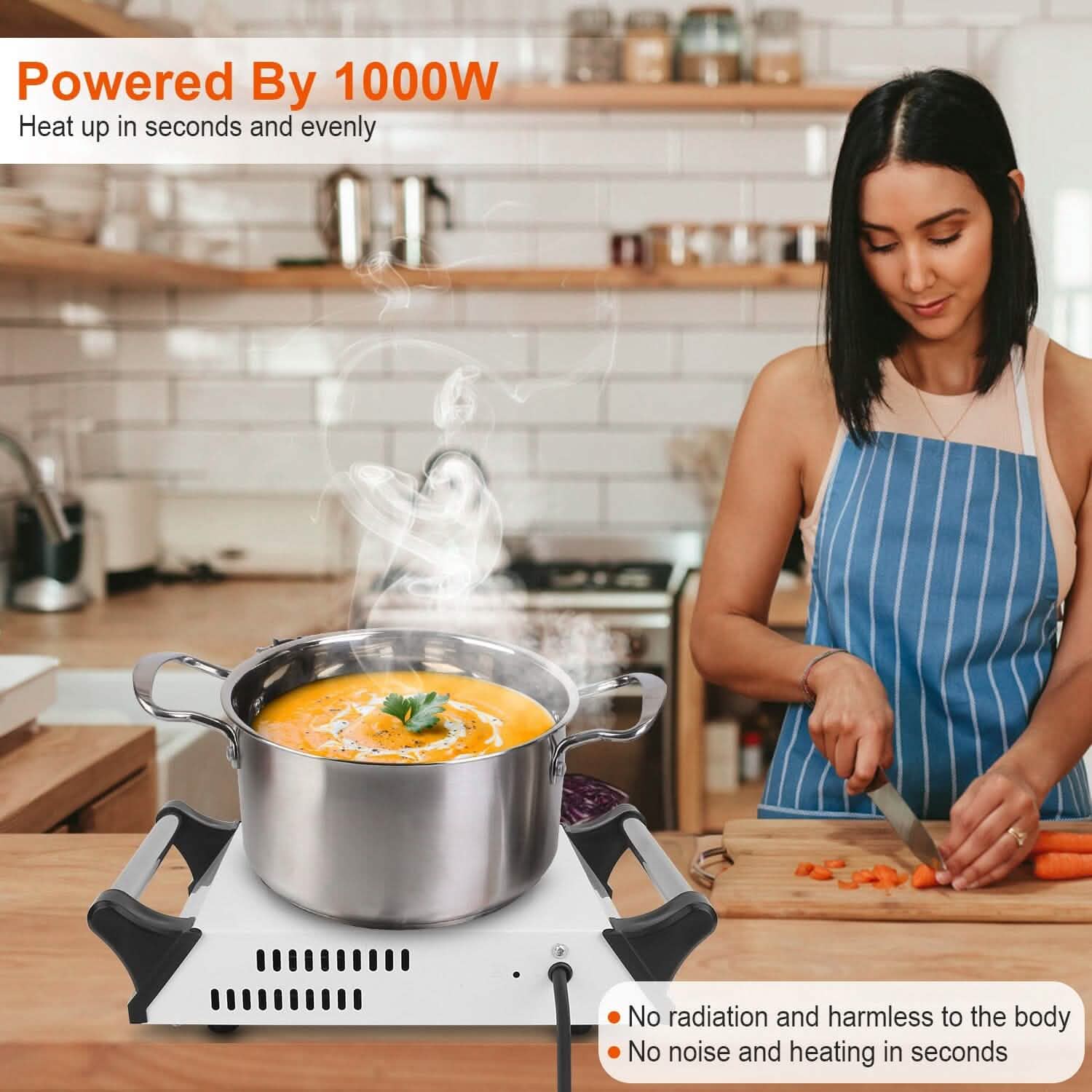 2000W Electric Burner Portable Coil Heating Hot Plate Stove Countertop DailySale