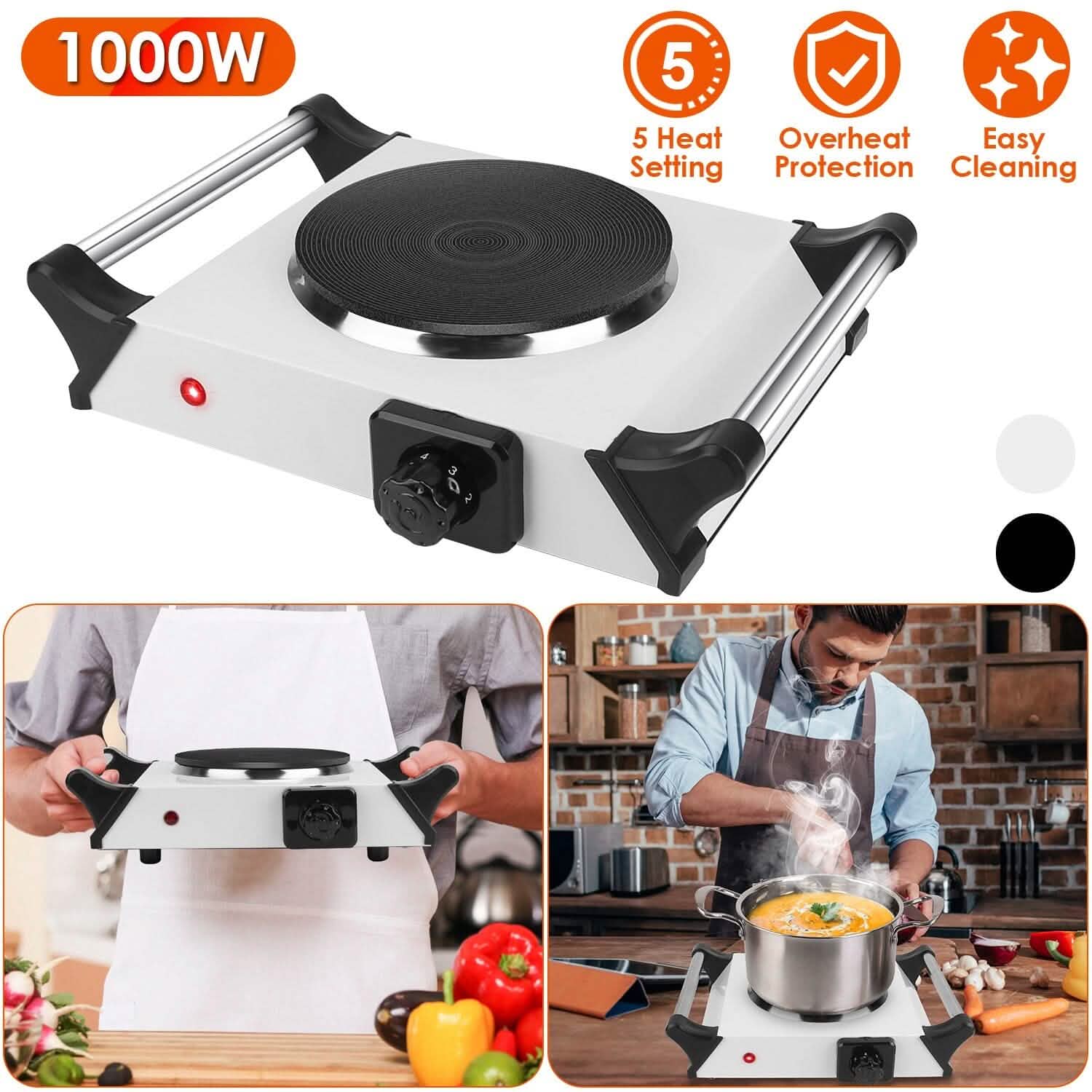 2000W Electric Burner Portable Coil Heating Hot Plate Stove Countertop DailySale