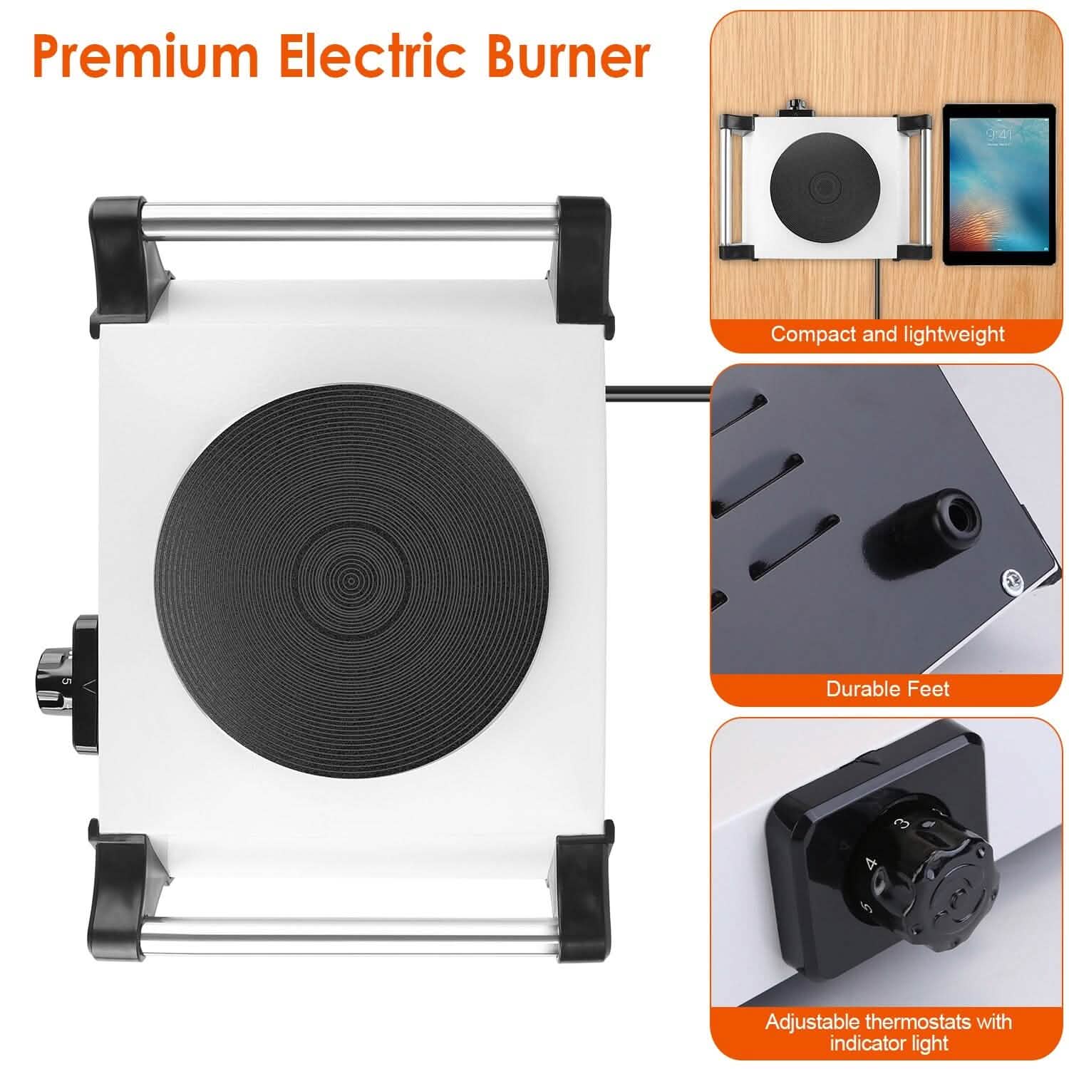 2000W Electric Burner Portable Coil Heating Hot Plate Stove Countertop DailySale