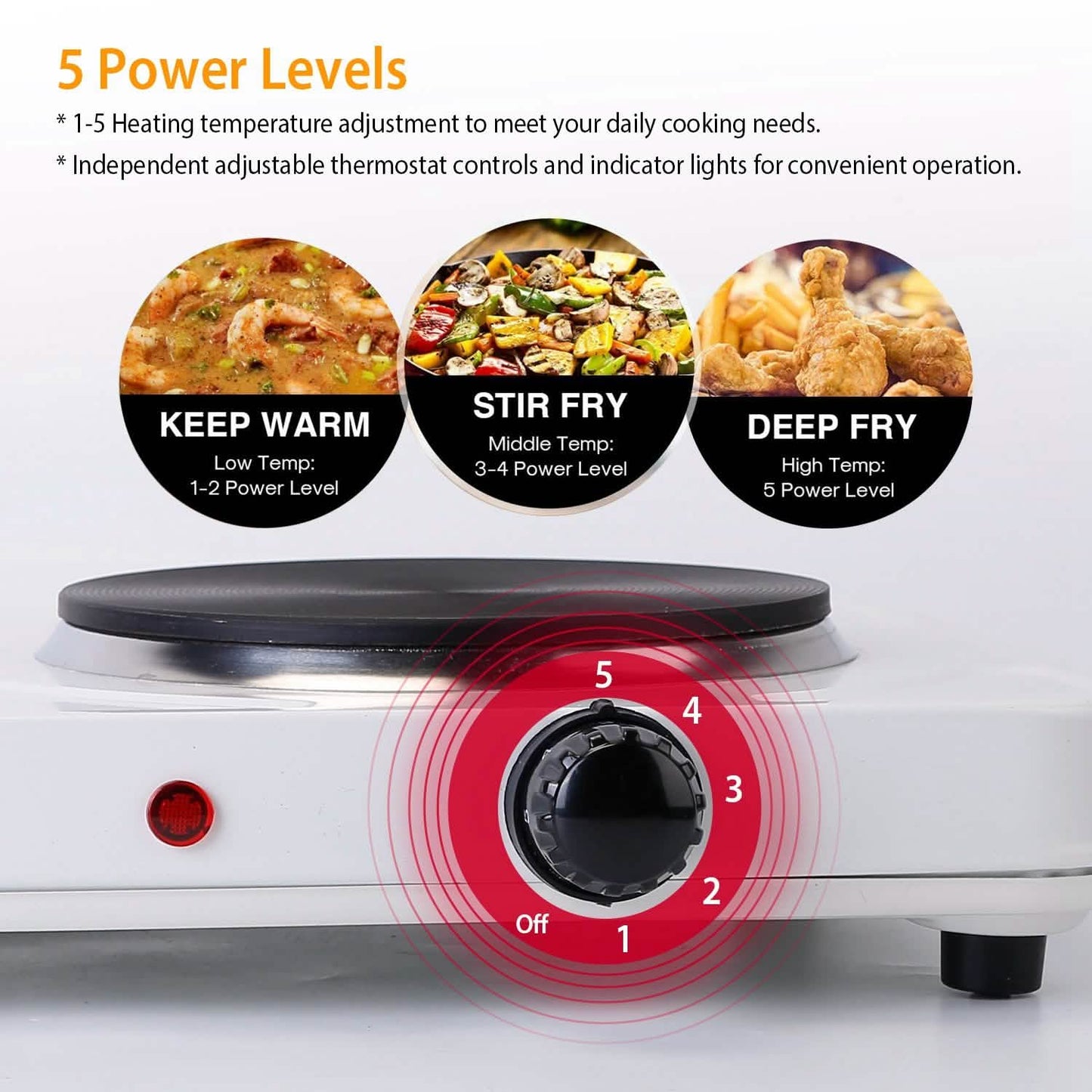 2000W Portable Double Electric Burner DailySale