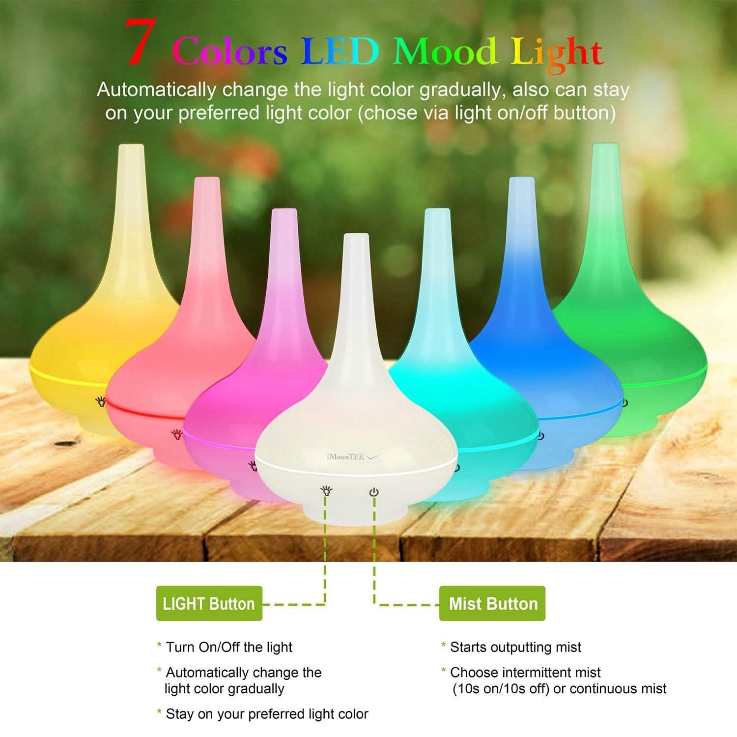200ml Cool Mist Humidifier Ultrasonic Aroma Essential DailySale